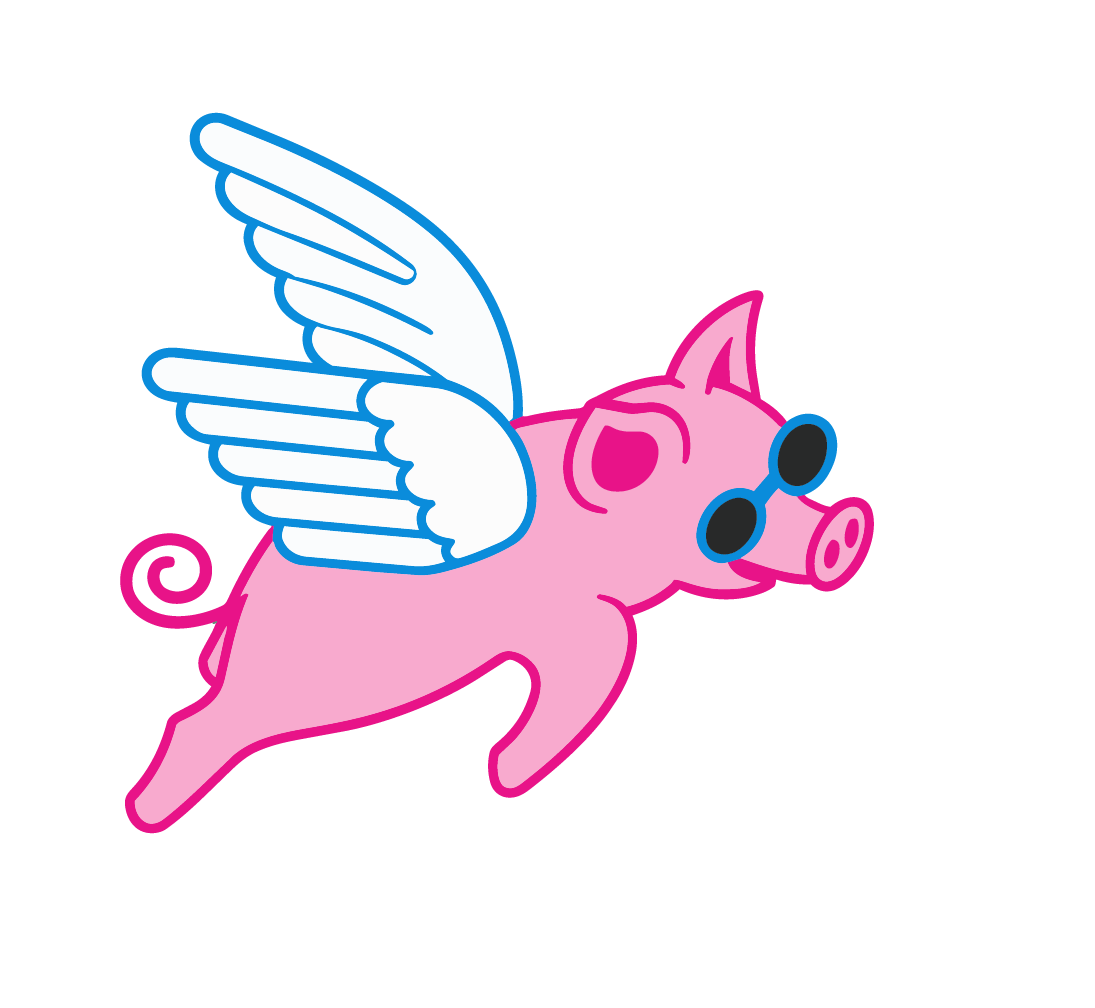 BME Egyetemi Napok szárnyas malac mascot